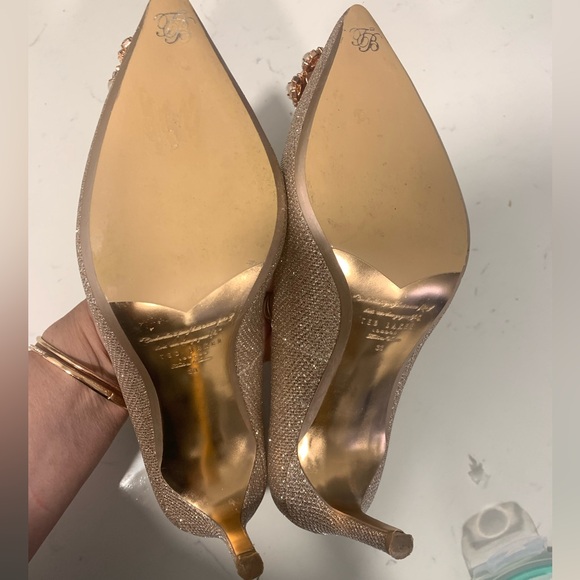 TED BAKER Cinderella Rose Gold Jeweled Heels - Picture 3 of 8